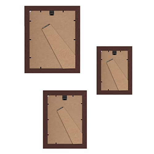 Americanflat Set of 10 Picture Frames with Shatter-Resistant Glass - Gallery Wall Frame Set with Two 8x10, Four 5x7 and Four 4x6 Frames - Signature Collection - Mahogany - color: Mahogany, style: 10 Pack