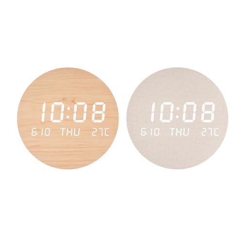Bottone Minimalists LED Clock Table Wall with Temperature Display, Table Alarm for Workspaces and Bedrooms Digital LED Display