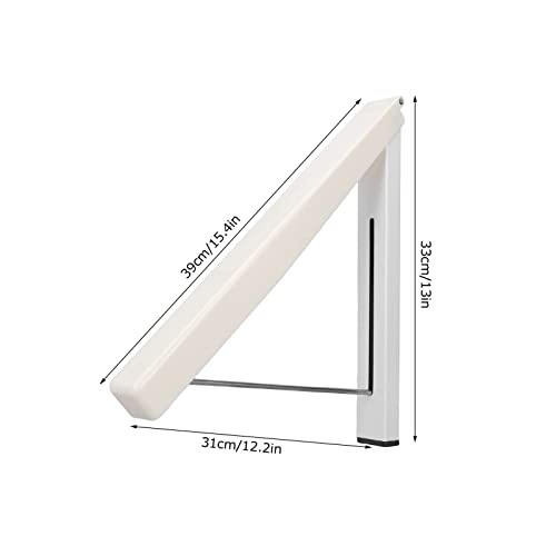Wall Mounted Drying Rack, Foldable Retractable Clothes Hanger with Multifunctional Design, for Home Hotel Office Bathroom and Balcony