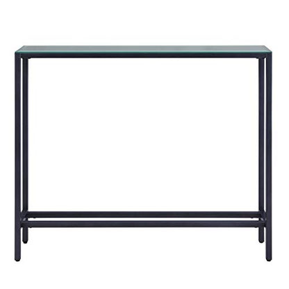 SEI FURNITURE Darrin Narrow console table, Gray - color: Gunmetal Gray