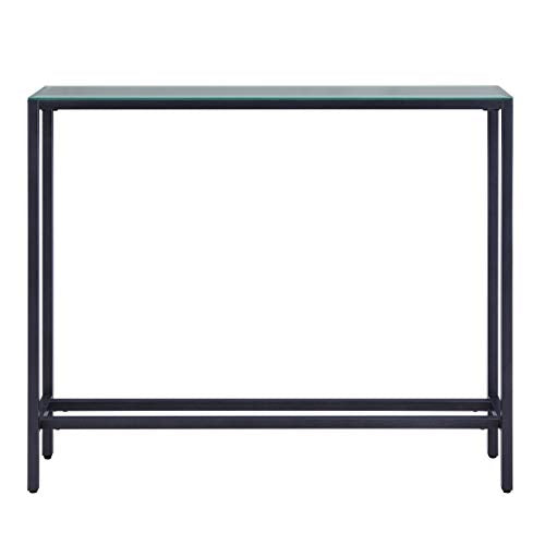 SEI FURNITURE Darrin Narrow console table, Gray - color: Gunmetal Gray