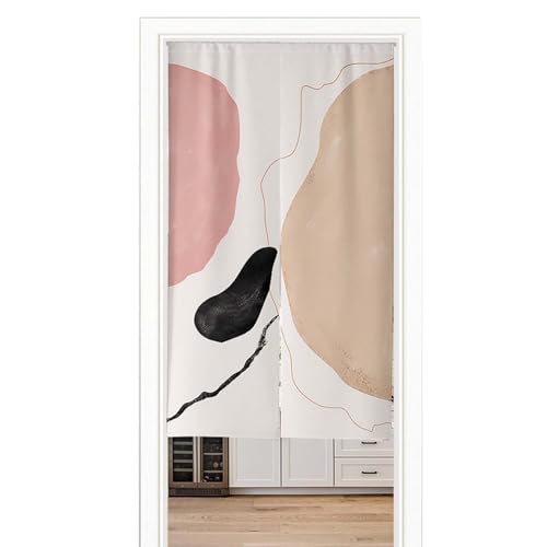 Room Divider Curtain for Doorway Use, Door Curtain Panel for Partition, Privacy Curtain for Doorway, Blackout Door Curtain Panel, Adjustable Tension Rod Mounting, Easy Setup - color: G, size: 26x35in