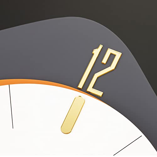 FLEBLE Large Wall Clocks for Living Room Decor Big Modern Clock Decortive | Analog Battery Operated for Home Bedroom Office Kitchen Bathroom 20inch Unique Wood Hanging Clock Pendulum Silent Non-Ticking - size: 20*30in