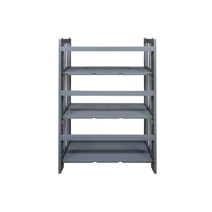 Casual Home 3-Shelf Folding Stackable Bookcase (27.5" Wide)-Slate Gray - color: Slate Gray, size: 3-Shelf Stackable