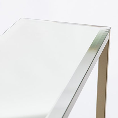 SEI Furniture Darrin Narrow Mirrored Top Console Table, 56", Metallic Gold - size: 56"