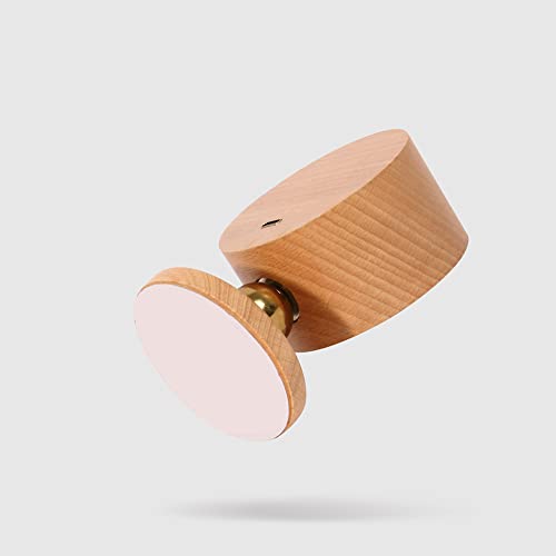 Wood Bedside Light Wall Mounted Rotating Sconce, Home Decor(Beech,2-Pack) | Rechargeable USB C, touch dimming with 360° adjustable wall light, magnetic design for reading, bedroom, atmosphere - color: Beech 2 PC