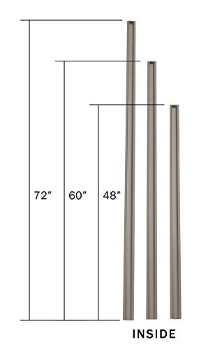 GOF Office Partition Single Panel (2 End Bars 72" h) 6ft - size: 2 x End Bars 72"H