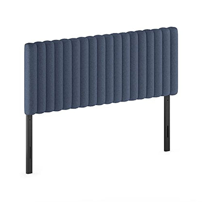 Furinno Roanne Upholstered Tufted Headboard, Queen, Denim - color: Denim, style: Queen-Lines