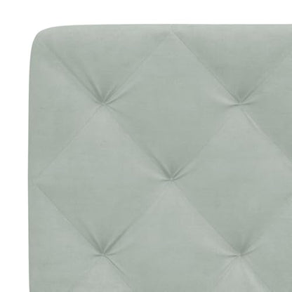 Wall Mounted Headboard Cushion, 61 Inch Velvet Upholstered Bed Backrest with Geometric Pattern, Soft Grey Reading Pillow for Bedroom Decor, Easy Assembly - size: 59.8 in