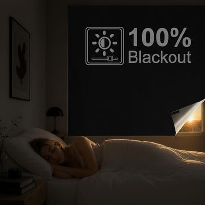 Serlmwnt 100% Blackout Bedroom Curtains, No-Drill, Customizable Blackout Curtains (Suitable for Bedrooms, Home Theaters, RVs) (57" W x 118" H) - size: 57"W x 118"L (Pack of 1)
