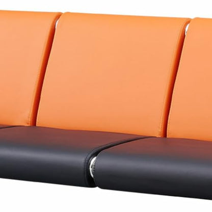 LITFAD Modern Simple Style Reception Sofa Waterproof Single Sofa with Soft Seat, Arms & Alloy Legs, Leisure Sofas for Living Room Hotel Office, 4-Seater Sofa, 1 Piece - color: 1 Piece - 4-seater Sofa