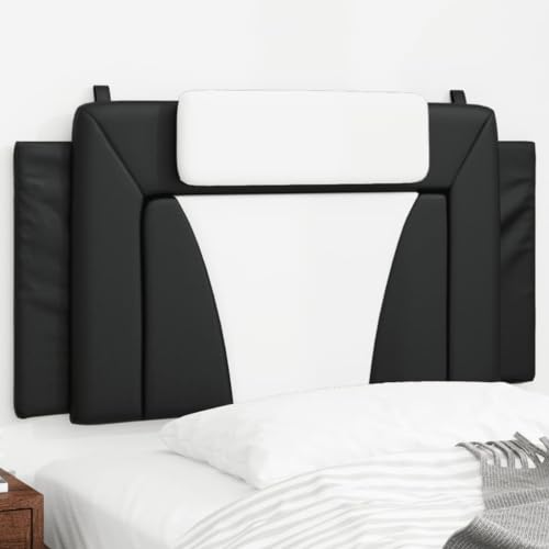 Wall Mounted Headboard Cushion, 39.4 Inch Faux Leather Padded Backrest for Bedroom Bed, Modern Rectangular Headboard Pillow for Wall Decor and Comfort - color: Black, size: 39.4 inches wide