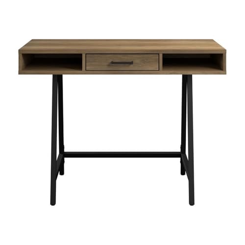Bush Home Steele 40W Writing Desk in Reclaimed Pine | Compact Computer Table with Storage for Home Office, Study Room, or Entryway - size: 40W