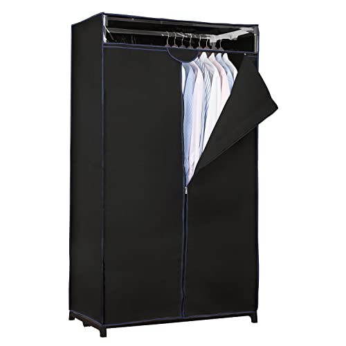 Simplify, Organizer, for Clothes and Accessories, Heavy Duty, Hanging Rod, Easy to Assemble in Black 36" Wide Portable Closet, 63"x36"19" (4062-BLACK) - color: Black