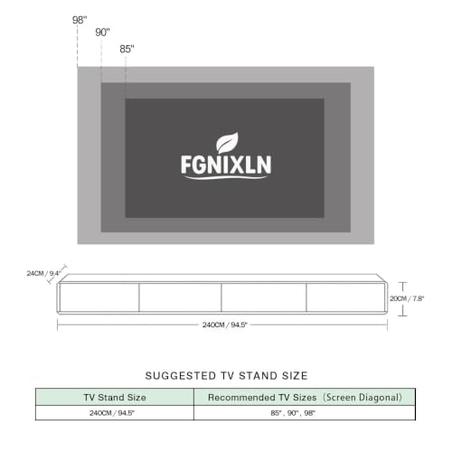 Floating TV Stand, Modern Wall-Mounted Entertainment Center with 2 Flip-Down Cabinet Doors 2 Drawers, Solid Wood Media Console (Walnut, 94.5") - color: Walnut, size: 94.5"