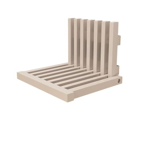 Solid Wood wall Mounted Bedside Table, Foldable Suspended Narrow Table, Creative Drawer Style Design for Bedroom (Peach Color) - color: White
