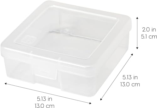 18 Pack Small Clear Plastic Storage Boxes with Lids, Arts & Crafts Storage Boxes & Organizers Storage Container Craft Jewelry Life Item Organizer for Puzzles, Pens, Rings,Nail Polish - size: Small - 18 Pack