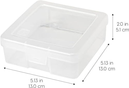 18 Pack Small Clear Plastic Storage Boxes with Lids, Arts & Crafts Storage Boxes & Organizers Storage Container Craft Jewelry Life Item Organizer for Puzzles, Pens, Rings,Nail Polish - size: Small - 18 Pack