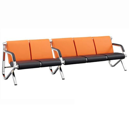 LITFAD Modern Simple Style Reception Sofa Waterproof Single Sofa with Soft Seat, Arms & Alloy Legs, Leisure Sofas for Living Room Hotel Office, 5-Seater Sofa, 1 Piece - color: 1 Piece - 5-seater Sofa