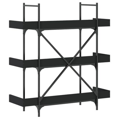 3-Tier Industrial Bookcase, Open Wood Bookshelf with Metal Frame, Storage Display Rack for Living Room, Home Office, 39.4 x 13 x 42.7 Inch, Black - color: Black 14