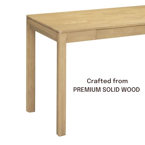 Flow Modern Wooden Rectangle Desk Table with Hidden Drawer – Waterproof & Heat Resistant - Sand - color: Sand, size: 47 Inch, style: Desk
