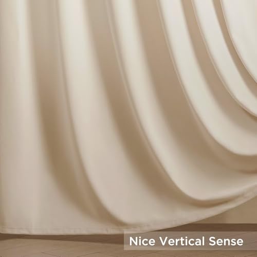 Joydeco Velvet Curtains White Blackout Curtains Thermal Insulated 63 inches Long Window Curtains Super Soft Room Darkening Drapes for Bedroom Living Room Elegant Rod Pocket 2 Panels Cream White - color: Rod Pocket | Cream White, size: 52"W x 63"L (Pack of