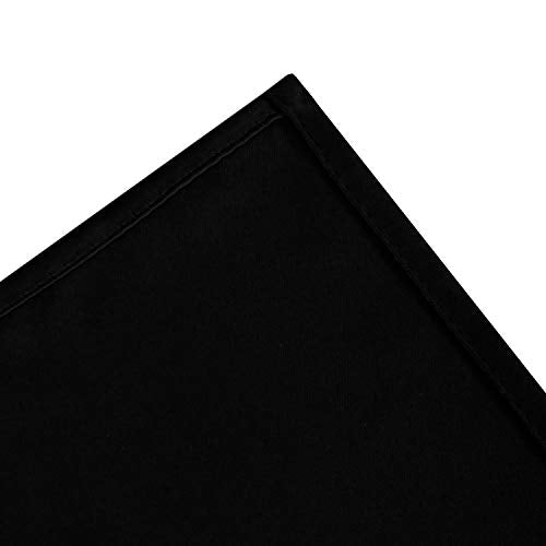Black Blackout Curtains/42 x 54 Inch/Set of 2 Panels Room Darkening Curtains for Bedroom - color: Black, size: 42"W x 54"L (Pack of 2)