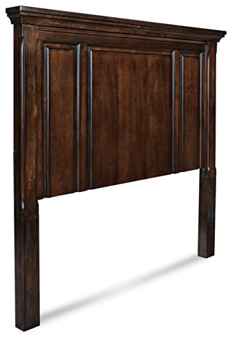 Signature Design by Ashley Porter Queen Panel Headboard Only | Veneers, wood and engineered wood, Rustic dark brown finish, Beveled panel framing, Master bedroom use, Frame not included - color: Dark Brown, size: Queen, style: Headboard ONLY