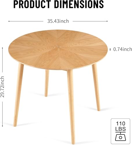 Small Dining Table Set for 4, Modern Round Dining Table with 4 PU Leather Dining Chairs in Metal Legs, Breakfast Nook for Compact Spaces, Beige - color: Beige, size: 35" Round Table+4 Chairs