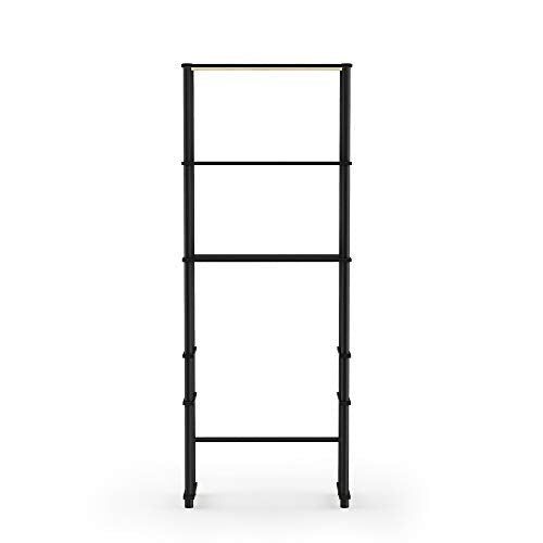 Furinno Turn-N-Tube with 3 Shelves Toilet Space Saver, Espresso/Black - color: Espresso/Black, style: Basic Rack