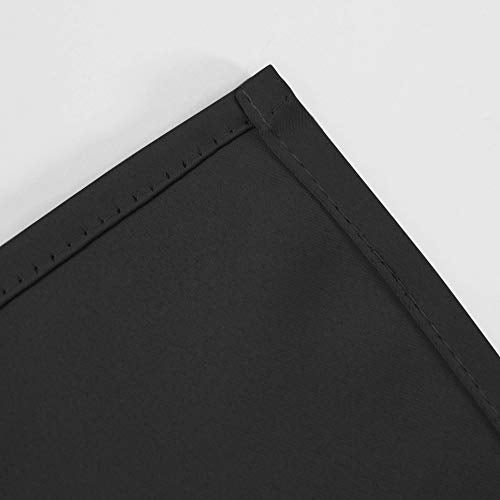 Black Blackout Curtains/38 x 63 Inch/Set of 2 Panels Rod Pocket Room Darkening Curtains for Bedroom - color: Black, size: 38"W x 63"L (Pack of 2)