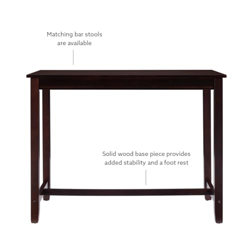 Linon 36 inch Height Pub Claridge Table, Walnut Counter - color: Walnut, size: Counter Height