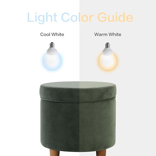 HomePop 19" Round Storage Ottoman - Loden Green Velvet - color: Loden Green