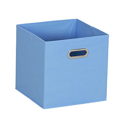 Household Essentials 6 ct Open Fabric Cube Storage Bins, Carolina Blue - color: Carolina Blue, size: 11” L x 11” W x 11” H