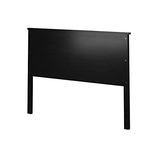 Glenwillow Home Farmhouse Style Wood Panel Headboard in Black - Queen Size - color: Ebony/Black, size: Queen