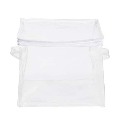 Amazon Basics Clear Zippered Storage Bags for Closet Organization, Stackable Clothing and Linen Storage Containers, 6-Pack - size: 6-Pack