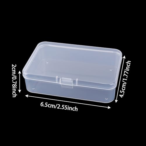 1pcs Transparent Plastic Storage Box Rectangular Dustproof Boxes Desktop Drawer Organizer Container for Home (MINI,6.5 * 4.5 * 2cm) - color: MINI,6.5*4.5*2cm