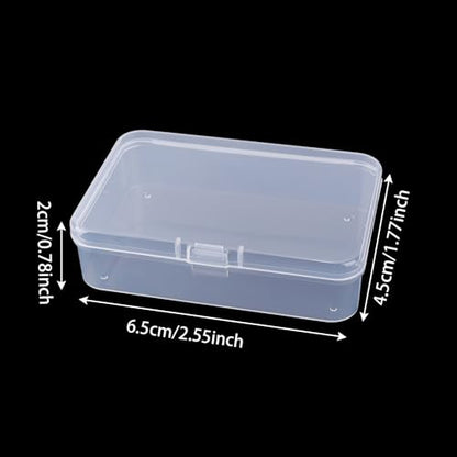 1pcs Transparent Plastic Storage Box Rectangular Dustproof Boxes Desktop Drawer Organizer Container for Home (MINI,6.5 * 4.5 * 2cm) - color: MINI,6.5*4.5*2cm
