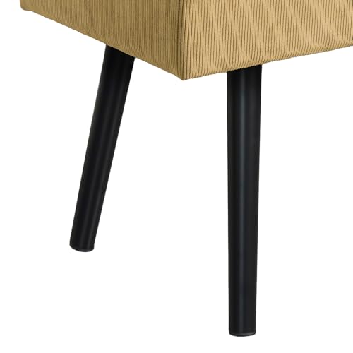 Comfy to go Entryway Bench - Bench for Bedroom, Modern Ottoman End of Bed, Corduroy Padded Benches for Living Room, Foyer, Mudroom, Hallway - 39" L x 14" W x 17" H | Padded Bench for Bedroom, Living Room, Foyer, Mudroom, Hallway, Window, Reading, Footrest