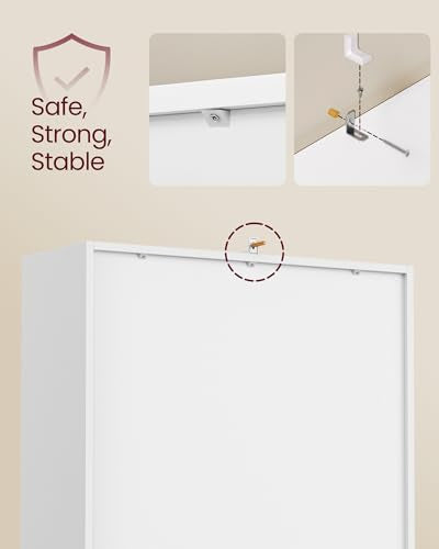 VASAGLE Bookcase Cube Shelf with 4 Compartments, 9.4 x 26 x 26 Inches | Bookshelf storage shelf, Cloud White, CUSTOS Collection, ULBC476W01 - color: Cloud White, size: 4 Cubes (9.4"D x 26"H), style: 1 Pack
