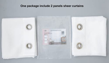 PI Sheer White Curtains 84 Inch Length, Solid Voile with Grommet Top for Living Room/Bedroom (W52 X L84 Inch, 2 Panels)… - color: Optical White, size: 52"W x 84"L (Pack of 2)