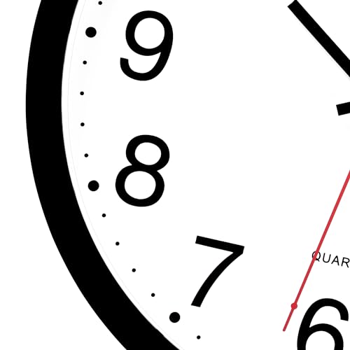 Foxtop 2 Pack Black Wall Clock, 12 Inch Silent Non Ticking Quartz Battery Operated Round Analog Wall Clock for Classroom School Office Living Room Bedroom Home - color: Black, size: 12 Inch - 2 Clocks