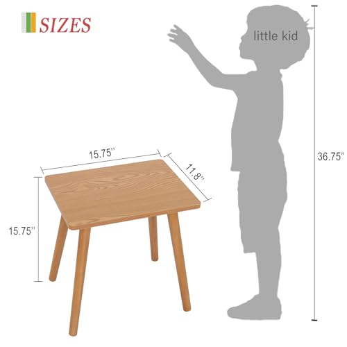 AWASEN Mid Century Modern Side Table, Small End Table for Living Room Bedroom Office Small Spaces, Modern Side Table Nightstand with Solid Wood, Easy Assembly, (Brown) - color: Brown