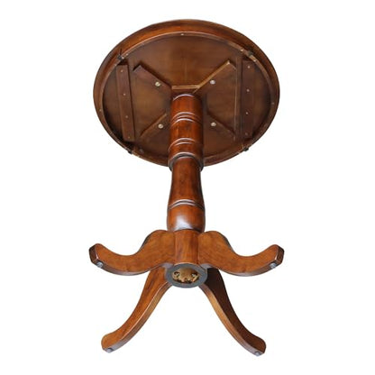 International Concepts 30-Inch Round Pedestal Dining Table, Espresso - color: Espresso
