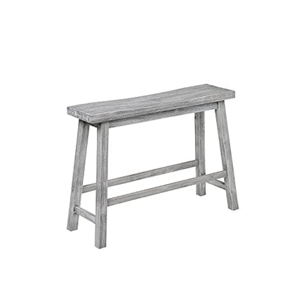 Boraam Sonoma Counter Height Backless Bench - Storm Gray Wire-Brush - color: Storm Gray Wire-brush