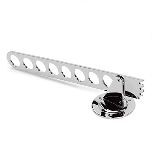 Wall Mounted Rack Laundry Room Clothes Hanger Wall Mounted Clothes Rack with Swing Arm Stainless Steel Clothes Hooks Laundry Hanger Dryer Rack Folding Hanger Retractable Clothes Rack - size: 8 Hole