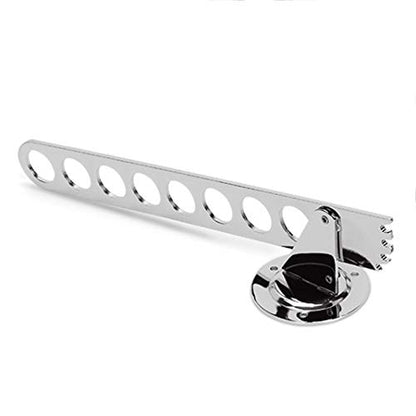 Wall Mounted Rack Laundry Room Clothes Hanger Wall Mounted Clothes Rack with Swing Arm Stainless Steel Clothes Hooks Laundry Hanger Dryer Rack Folding Hanger Retractable Clothes Rack - size: 8 Hole