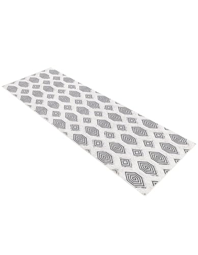 Rugs.com - Sabrina Soto Casa Rug – 6 Ft Runner Black Cotton Textured Rug Modern Hallway Runner for Entryways and Bedrooms - color: Black, size: 2'3" x 6' (Runner)