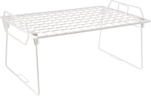 Whitmor Wire Grid Stacking Utility Shelf, 1-Tier, 10" L x 16" W x 8" H (Pack of 6) - size: 1-TIER, 10"L x 16"W x 8"H, Pack of 6