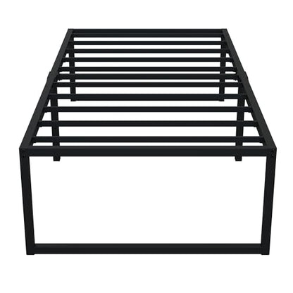 EMODA 18 Inch Narrow Twin Bed Frame 30x75, Heavy Duty Metal Platform No Box Spring Needed, Easy Assembly Noise Free, Black | No Box Spring Needed, Easy Assembly Noise Free, Black - color: Black, size: Narrow Twin, style: 18 inch